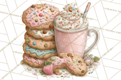 Milk Cookies Candy Chocolate Dessert Clipart PNG Product Image 4