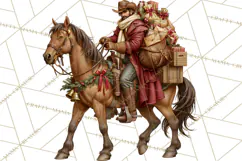 Western Christmas Clipart PNG, Cowboy Christmas, Rustic Product Image 5