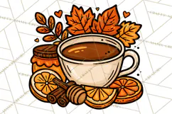 Cozy Fall Clipart PNG Autumn Harvest Illustrations Product Image 5