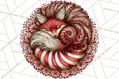 Whimsical Peppermint Animal PNG Christmas Clipart Product Image 5