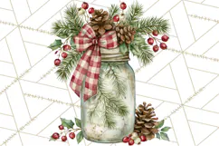Vintage Farmhouse Christmas Decor PNG Product Image 5