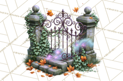 Halloween Graveyard Clipart PNG Product Image 5