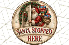 Mid Century Christmas Vintage Signs | Round Door Sign Design Product Image 5