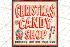 Vintage Christmas Signs Clipart PNG Product Image 5