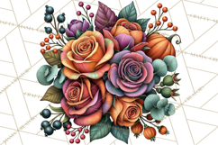 Halloween Floral Clipart PNG Spooky Flowers Images Product Image 5