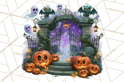 Halloween Graveyard Clipart PNG Product Image 2
