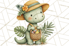 Cute Summer Dinosaur Clipart Sweet Treat Dino PNG Product Image 5