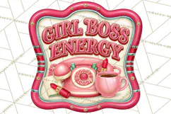 Girl Power Retro Diner Sign PNG Clipart Product Image 3