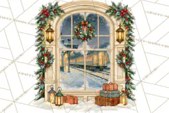 Christmas Through The Window PNG Clipart Product Image 2