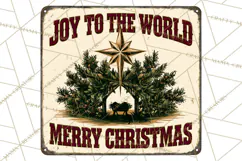 Vintage Christmas Metal Sign Clipart, Funny, Inspirational Product Image 2