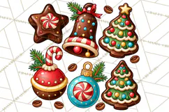 Cocoa Christmas Clipart, Chocolate Coffee Holiday PNG Product Image 5