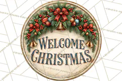 Mid Century Christmas Vintage Signs | Round Door Sign Design Product Image 5