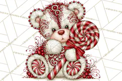 Whimsical Peppermint Animal PNG Christmas Clipart Product Image 2
