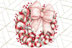 Peppermint Christmas Treasures Clipart PNG, Candy Cane Product Image 2