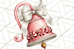 Peppermint Christmas Treasures Clipart PNG, Candy Cane Product Image 3