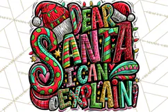 Whimsical Christmas Shirt Graphic PNG Holiday Doodle Quote Product Image 3
