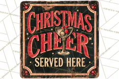 Vintage Christmas Signs Clipart PNG Product Image 3