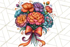 Halloween Floral Clipart PNG Spooky Flowers Images Product Image 3