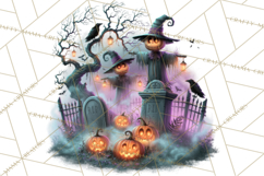 Halloween Graveyard Clipart PNG Product Image 3