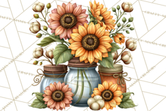 Inspirational Farmhouse Sunflower Clipart PNG Product Image 3
