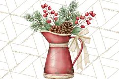 Vintage Farmhouse Christmas Decor PNG Product Image 3