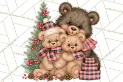 Buffalo Plaid Christmas PNG Clipart Product Image 3