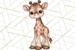 Safari Clipart African Animals Watercolor PNG Product Image 3