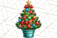 Christmas Retro Diner Clipart PNG 1950s Holiday Food & Decor Product Image 2
