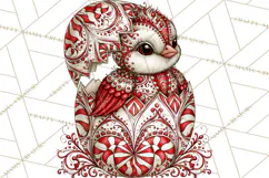 Whimsical Peppermint Animal PNG Christmas Clipart Product Image 4