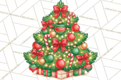 Multi Themed Christmas Trees Clipart PNG Product Image 4