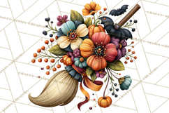 Halloween Floral Clipart PNG Spooky Flowers Images Product Image 4