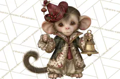 Christmas Circus Clipart, Vintage Christmas Circus PNG Product Image 4