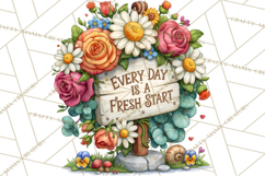 Heartfelt Inspirational Floral PNG Clipart Product Image 4