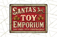 Vintage Christmas Signs Clipart PNG Product Image 5