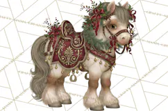 Christmas Circus Clipart, Vintage Christmas Circus PNG Product Image 5