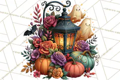 Halloween Floral Clipart PNG Spooky Flowers Images Product Image 5