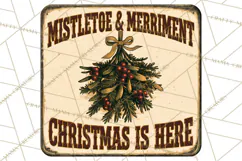 Vintage Christmas Metal Sign Clipart, Funny, Inspirational Product Image 5