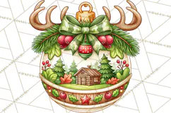Multi Themed Christmas Ornament Clipart PNG Product Image 5