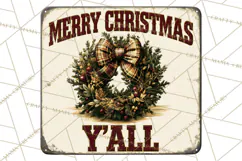 Vintage Christmas Metal Sign Clipart, Funny, Inspirational Product Image 2