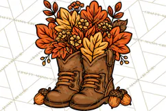 Cozy Fall Clipart PNG Autumn Harvest Illustrations Product Image 2