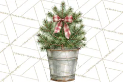 Vintage Farmhouse Christmas Decor PNG Product Image 2