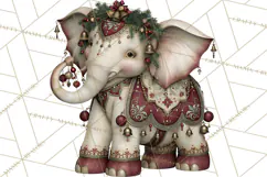 Christmas Circus Clipart, Vintage Christmas Circus PNG Product Image 2
