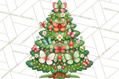 Multi Themed Christmas Trees Clipart PNG Product Image 2