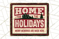 Vintage Christmas Signs Clipart PNG Product Image 2