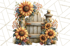 Inspirational Farmhouse Sunflower Clipart PNG Product Image 2