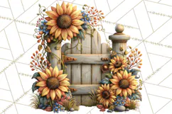 Inspirational Farmhouse Sunflower Clipart PNG Product Image 2