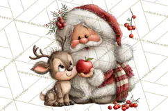 Santa Christmas Clipart, Cute Whimsical Santa PNG, Christmas Product Image 2
