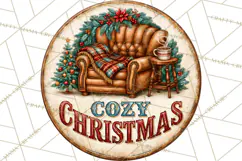 Mid Century Christmas Vintage Signs | Round Door Sign Design Product Image 2