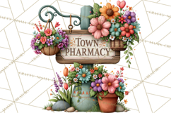 Small Town Summer Clipart PNG Scenes Product Image 2