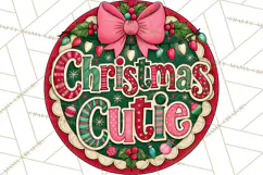 Whimsical Christmas Door Sign Clipart PNG, Merry and Bright Product Image 3